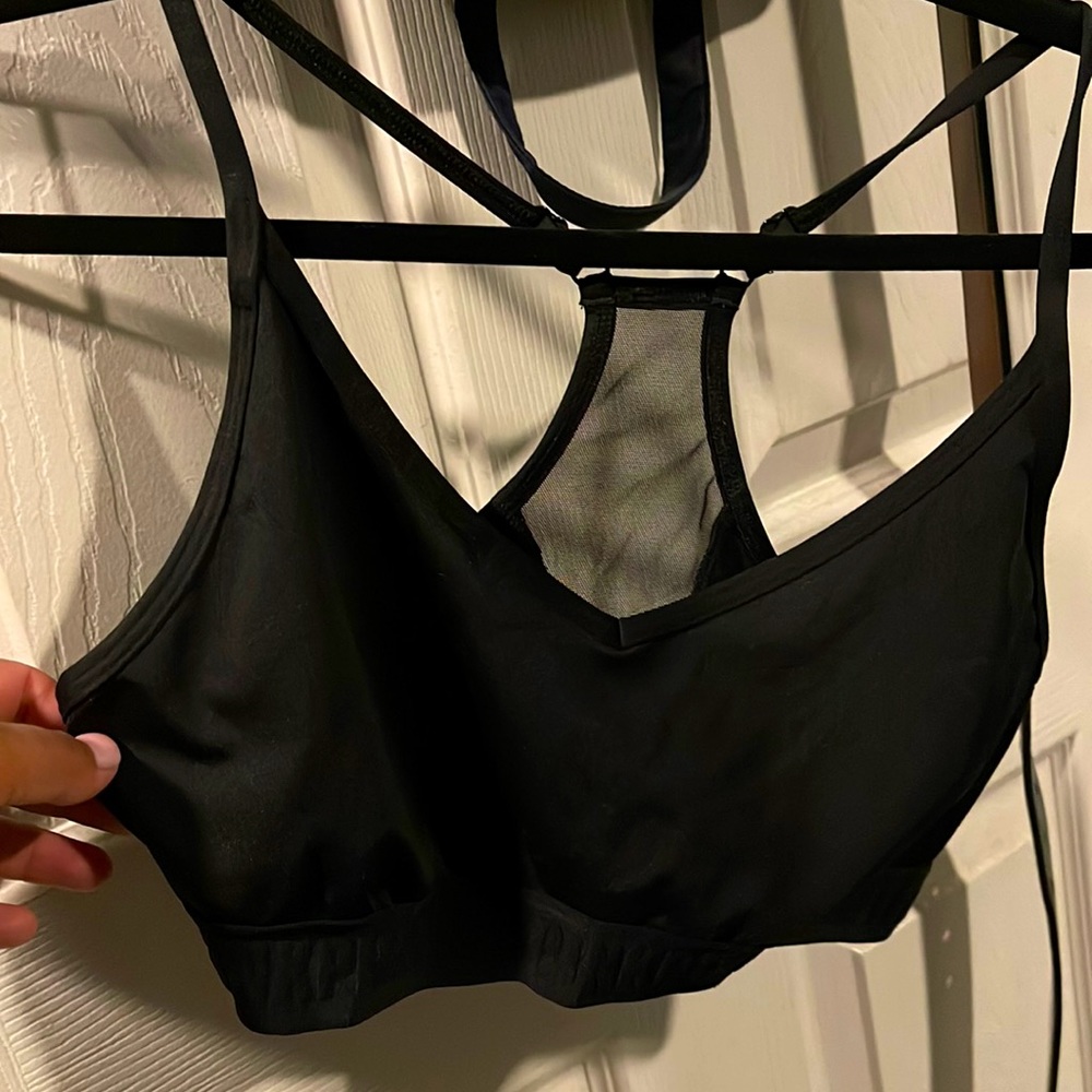 Pink sports bra